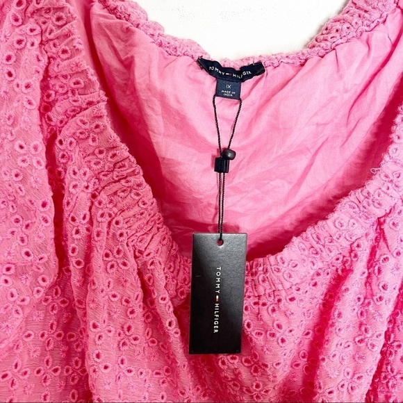 Tommy Hilfigern Pink Lace Off the Shoulder Blouse 1X - Picture 5 of 8